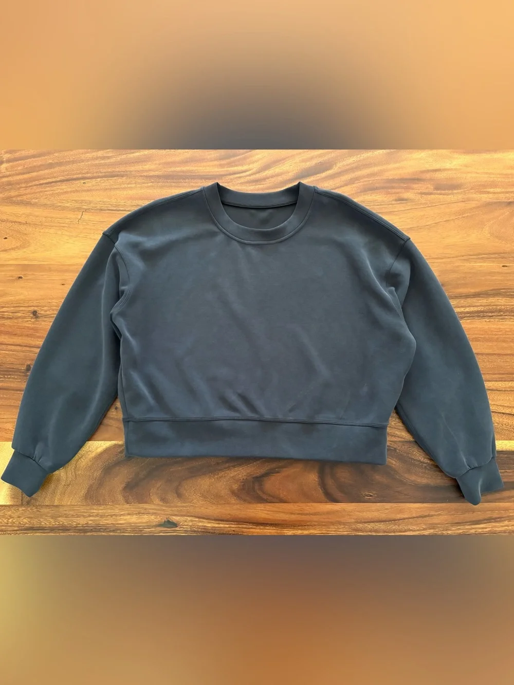 Lululemon Perfectly Oversized Cropped Softstreme Sweatshirt In Black Size 8